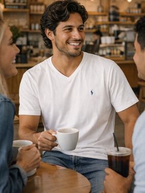 Polo Ralph Lauren Men’s Classic White Jersey V-Neck Short Sleeve T-Shirt Sz XL